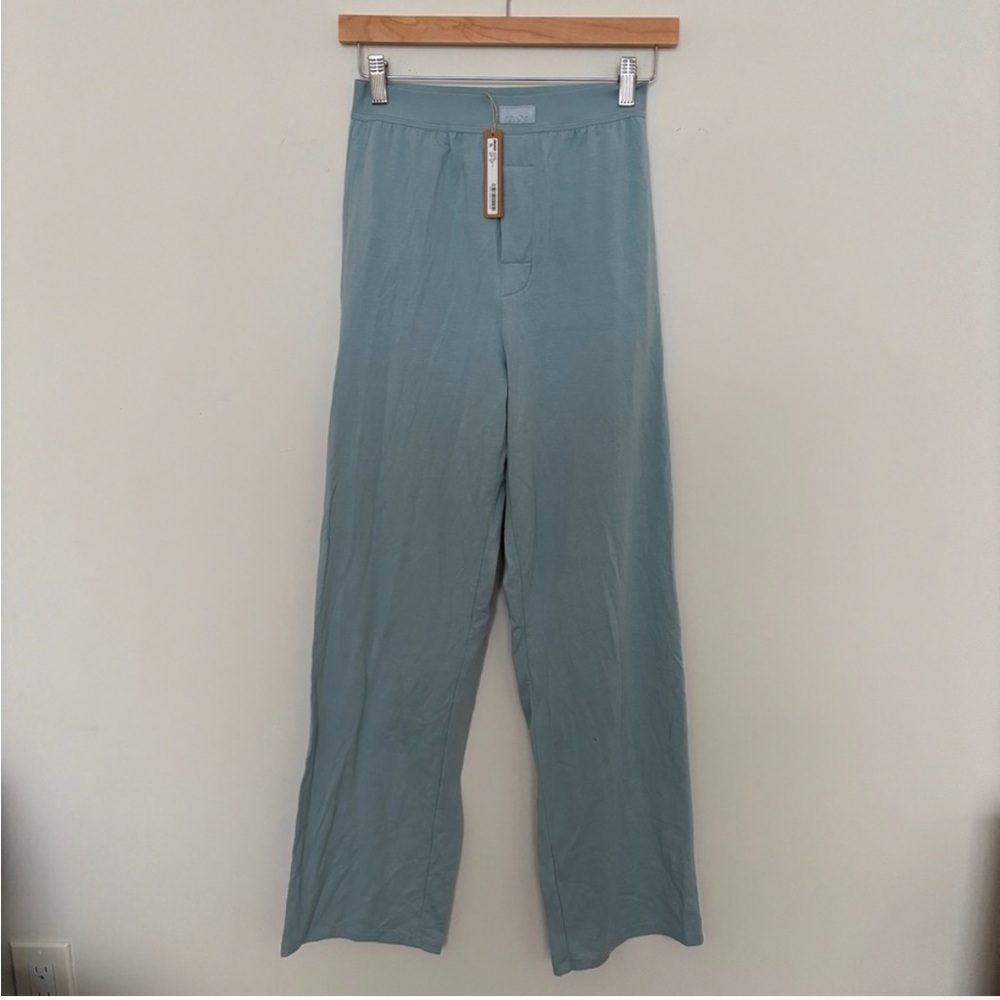 SKIMS Loose Boyfriend Pant NWT XS NEW DENIM BLUE NEW - Picture 6 of 6